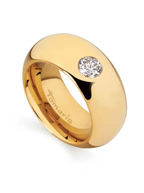 Tamaris Kate breiter Inel A02911013 Gr. 54 PVD Auriu polished m. Pietre Tamaris Kate breiter Inel A02911013 Gr. 54 PVD Auriu polished m. Pietre