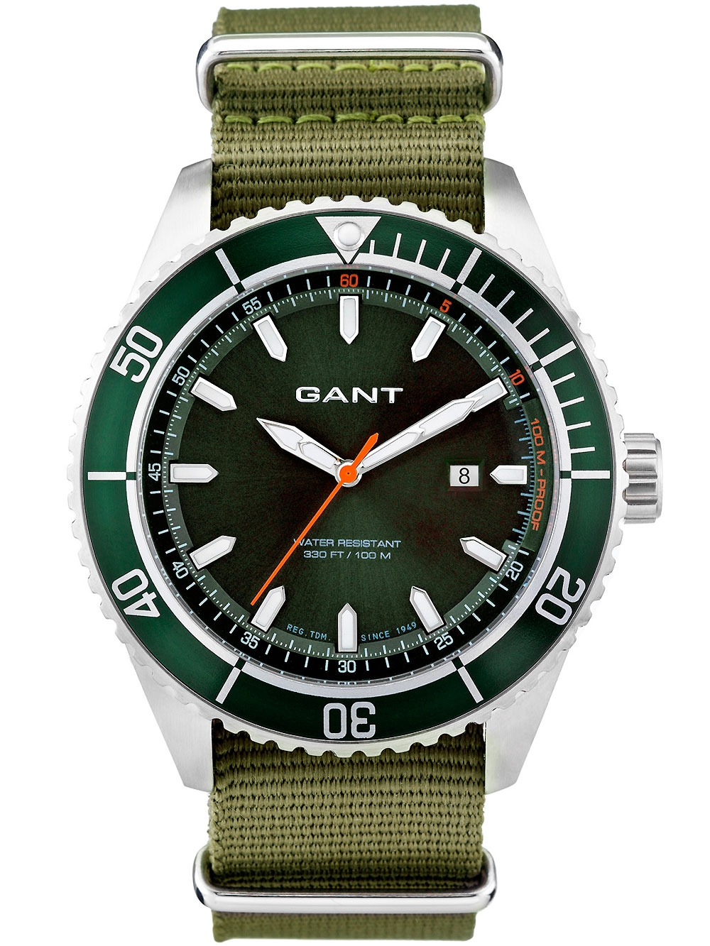 Gant Seabrook Military W70634 grün Herren 45 mm 10 ATM