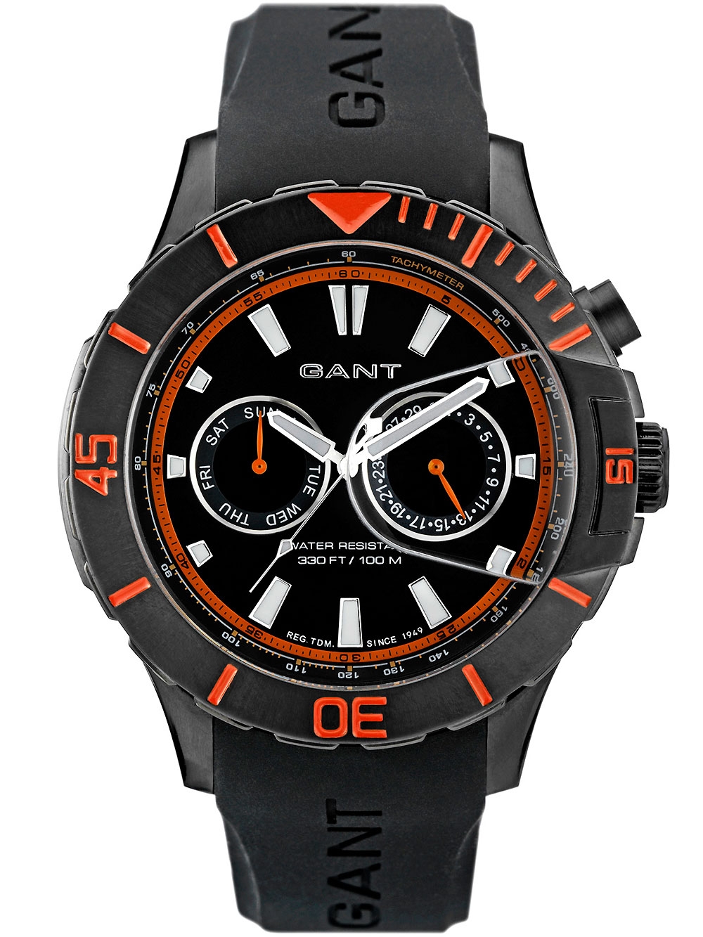 Gant Boston W70624 schwarz orange Herren 46 mm 10 ATM