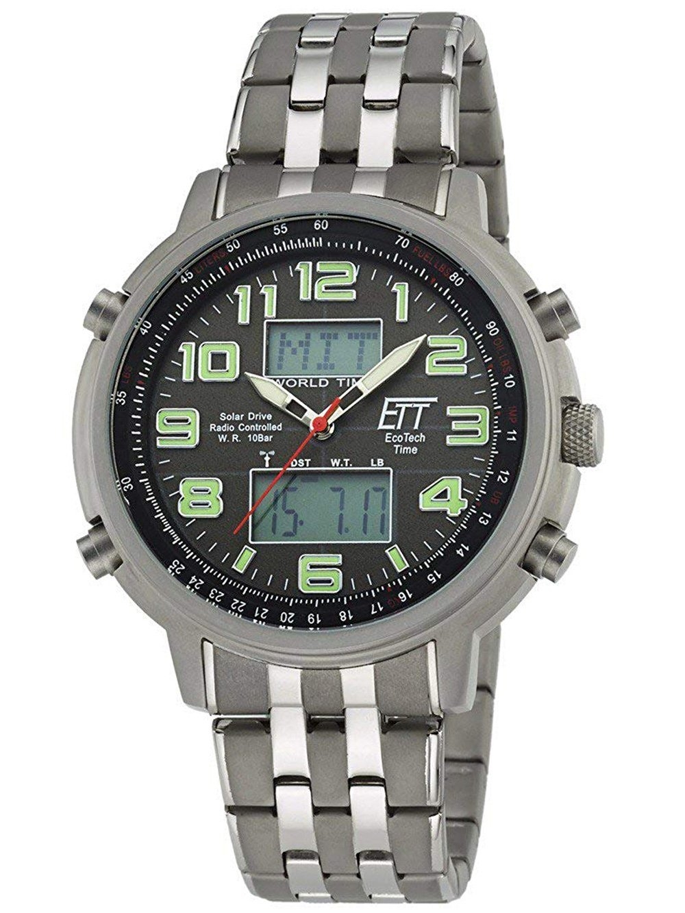 Ceas barbatesc ETT EGS-11302-22M Solar Drive Radiocontrolat Hunter II Chrono 48mm 10ATM