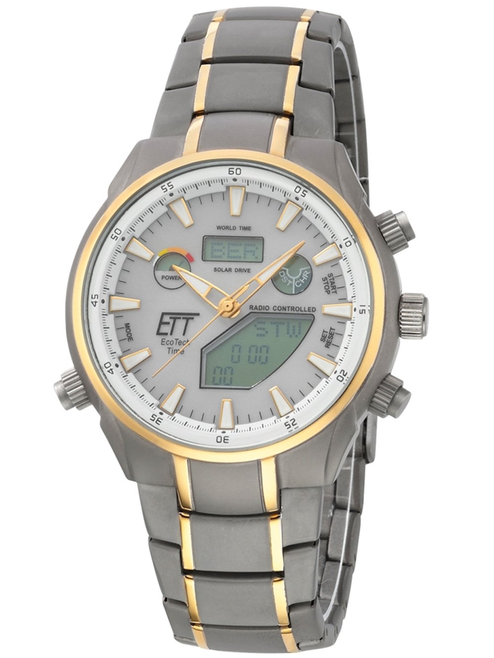 Ceas barbatesc ETT EGT-11336-40M Solar Drive Radiocontrolat Aquanaut II Titan Chrono 40mm 10ATM