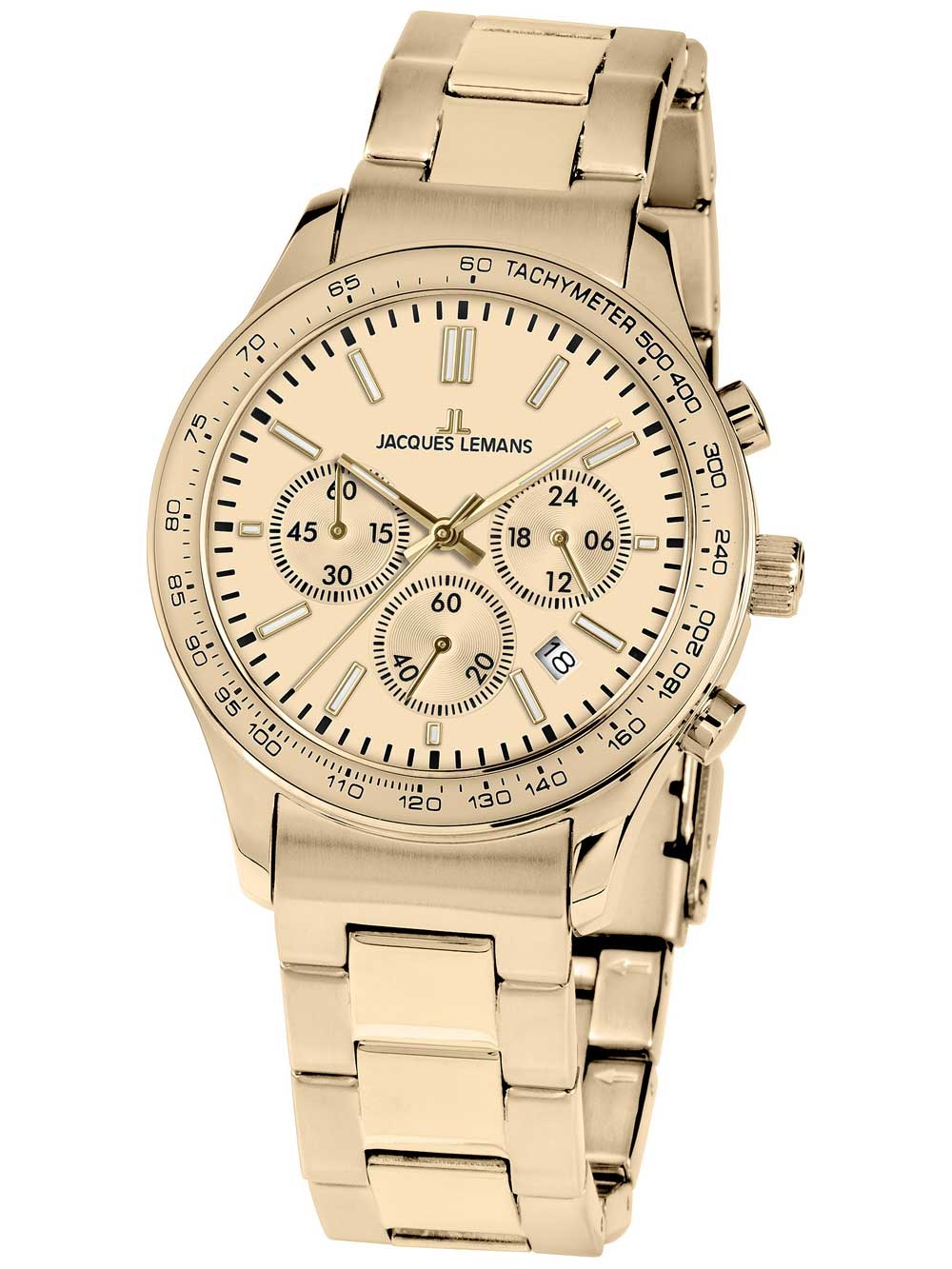 Ceas de dama Jacques Lemans 1-1586ZN Rome Chronograph 44mm 10ATM