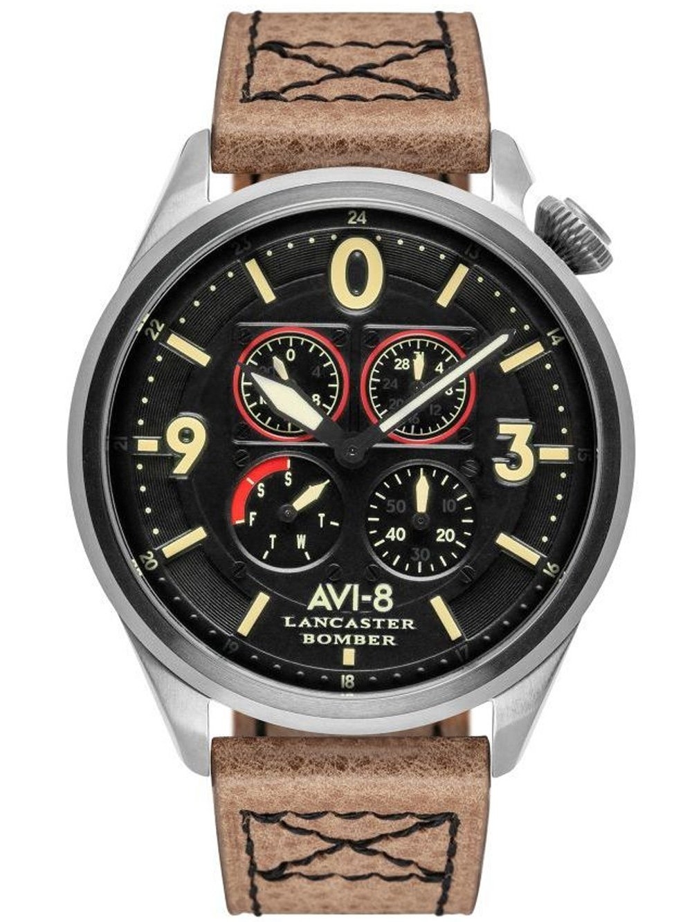 Ceas barbatesc AVI-8 AV-4050-05 Lancaster Bomber Sugars Blue 44mm 5ATM