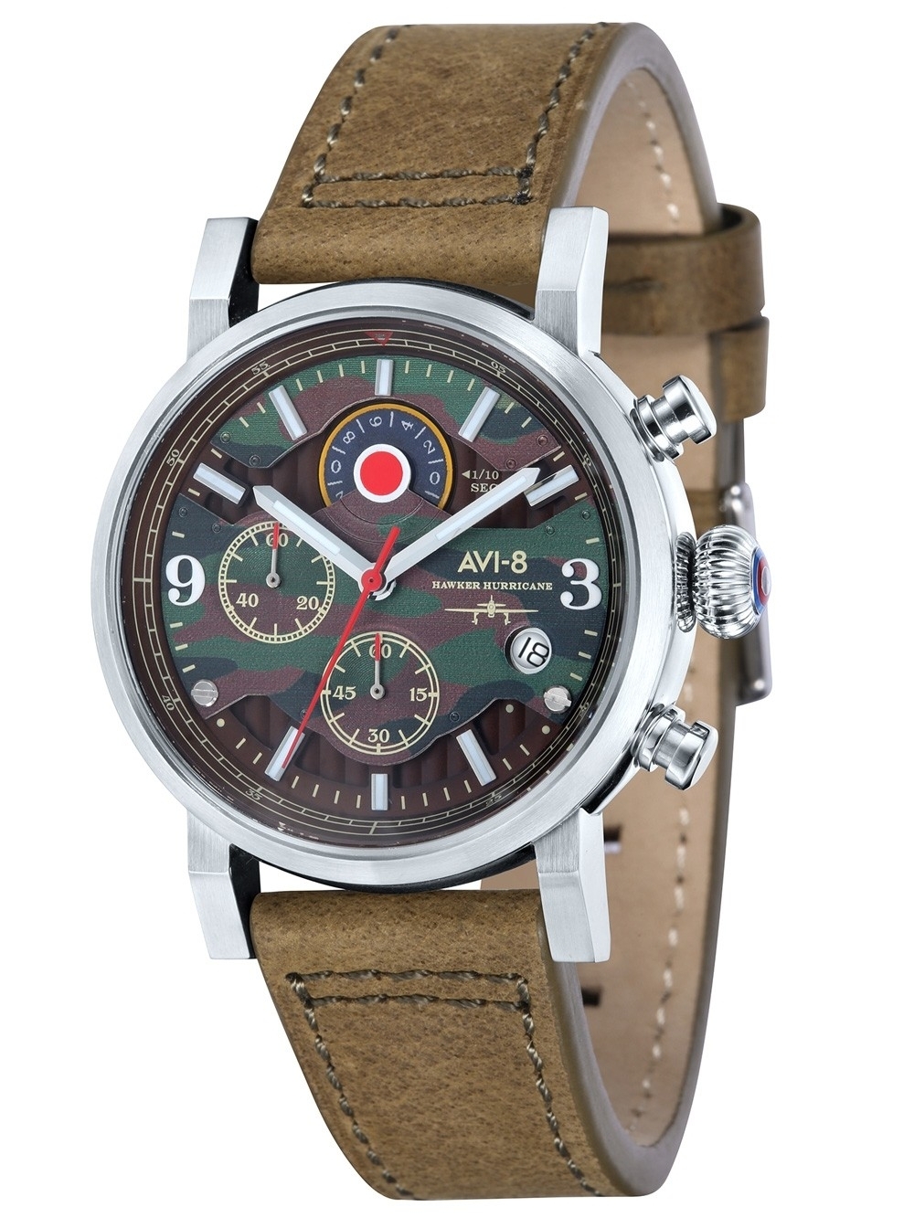 Ceas barbatesc AVI-8 AV-4041-06 Hawker Hurricane Chrono. 43mm 5ATM