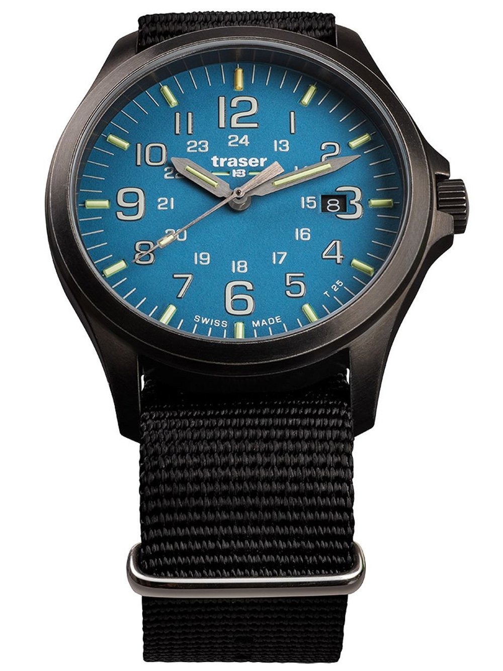 Ceas barbatesc Traser H3 108647 P67 Officer GunMetal Skyblue 42mm 10ATM