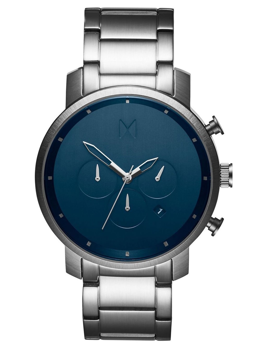 Ceas barbatesc MVMT MC01-SBLU Chrono Midnight Silver 45mm 10ATM