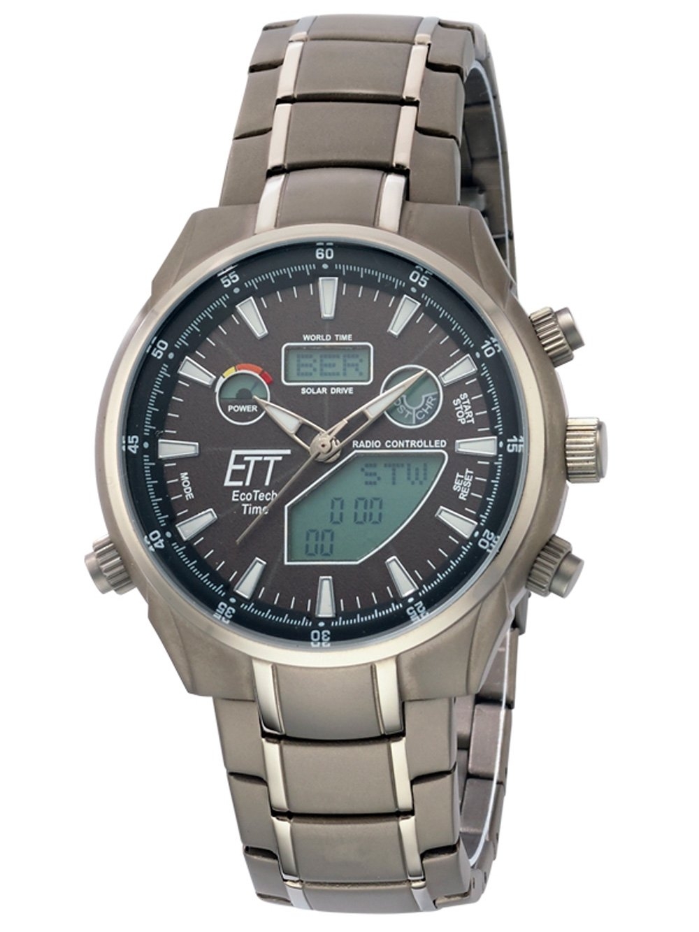 Ceas barbatesc ETT EGT-11339-60M Solar Drive Radiocontrolat Aquanaut II Titan Chrono 40mm 10ATM