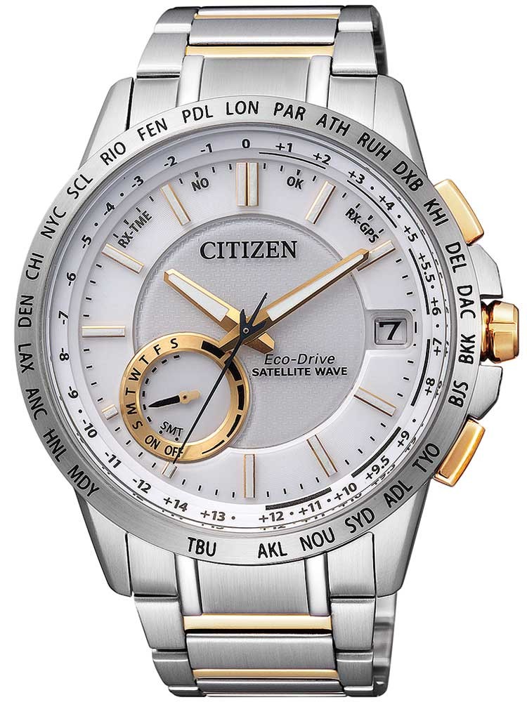 Ceas barbatesc Citizen Eco-Drive GPS Satellite Wave Elegant CC3004-53E 44mm 10ATM