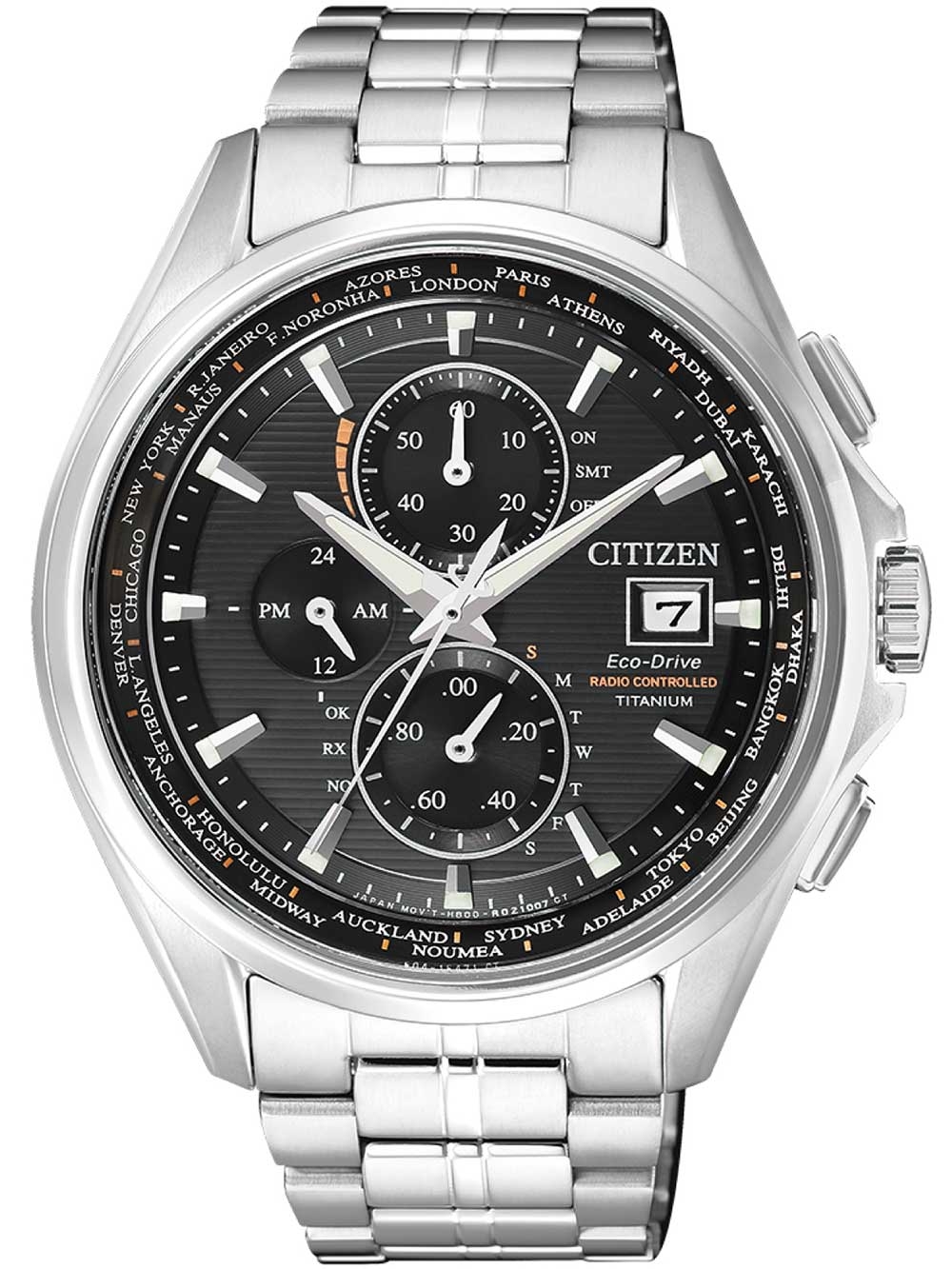 Ceas barbatesc Citizen AT8130-56E Eco-Drive Titan Radio Controlat-Cronograf 43mm 10ATM