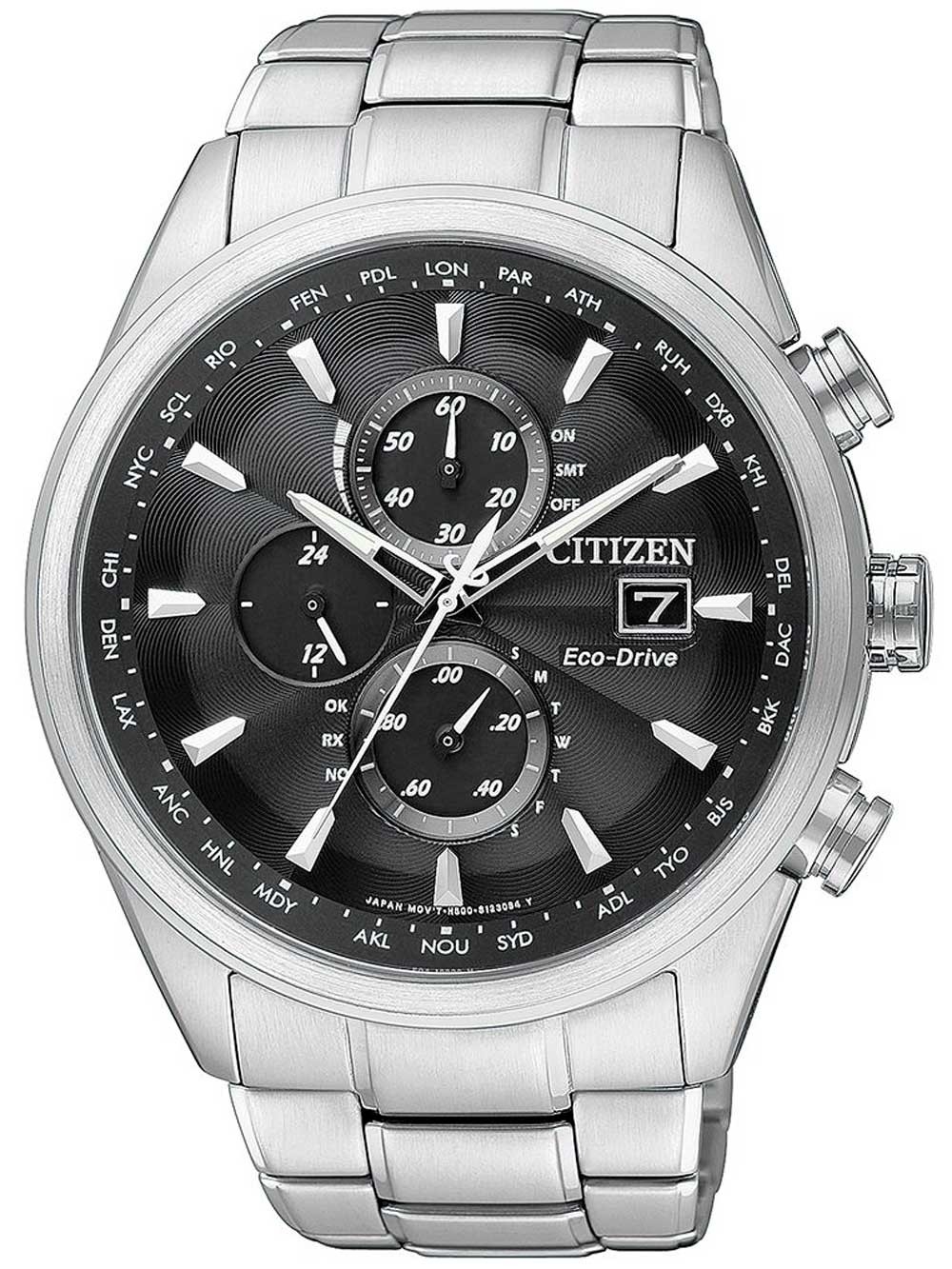 Ceas barbatesc Citizen Eco-Drive AT8011-55E Chrono cu Functii Saphir, 43 mm, 20 ATM