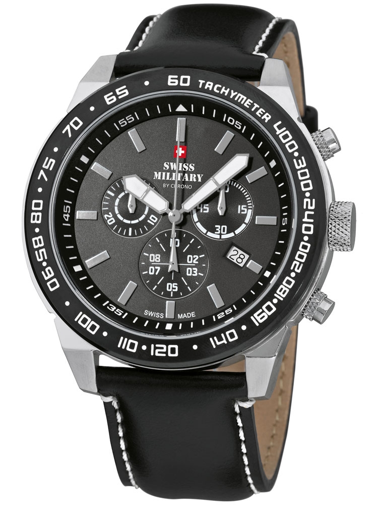 Ceas barbatesc Swiss Military SM34030.03 Cronograf 10 ATM, 46 mm