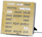 Reloj: AMS 1238 digitale Tischuhr- Wortuhr 20 x 20 cm