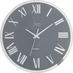 Reloj: JVD NS22006.4 Wanduhr in Grausilber Metall