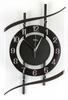 Reloj: AMS 5503 Funkwanduhr modern geschwungenes Mineralglas